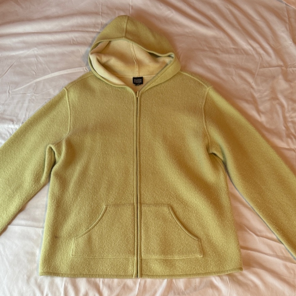 Eileen Fisher Light Green Hooded Jacket